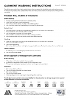 Washing Instructions